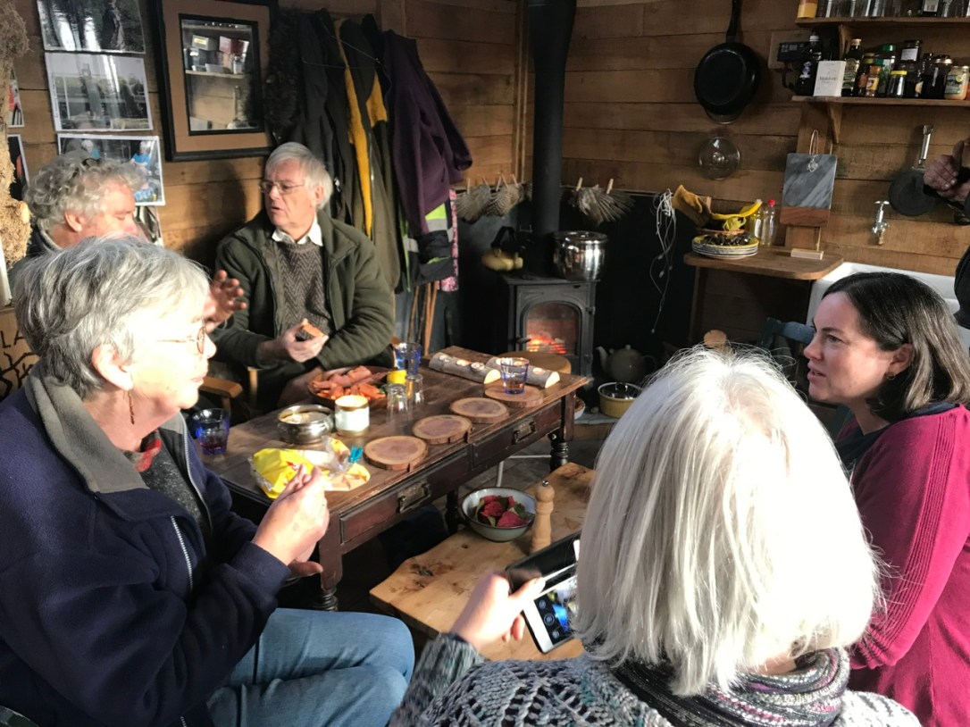 Graham Rose Zoe Norgate lunch in the cabin-2